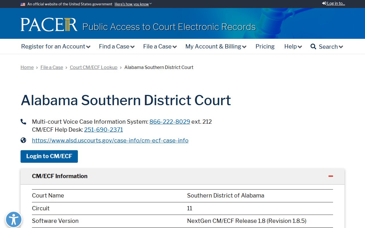Washington County Circuit Clerk and PACER federal record lookup
