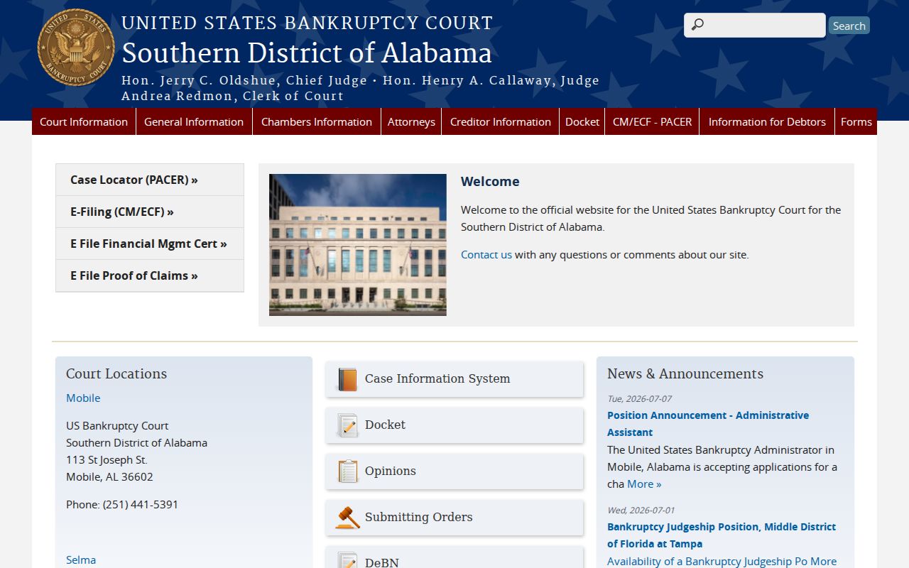 Washington County District Court compared with U.S. Bankruptcy Court records