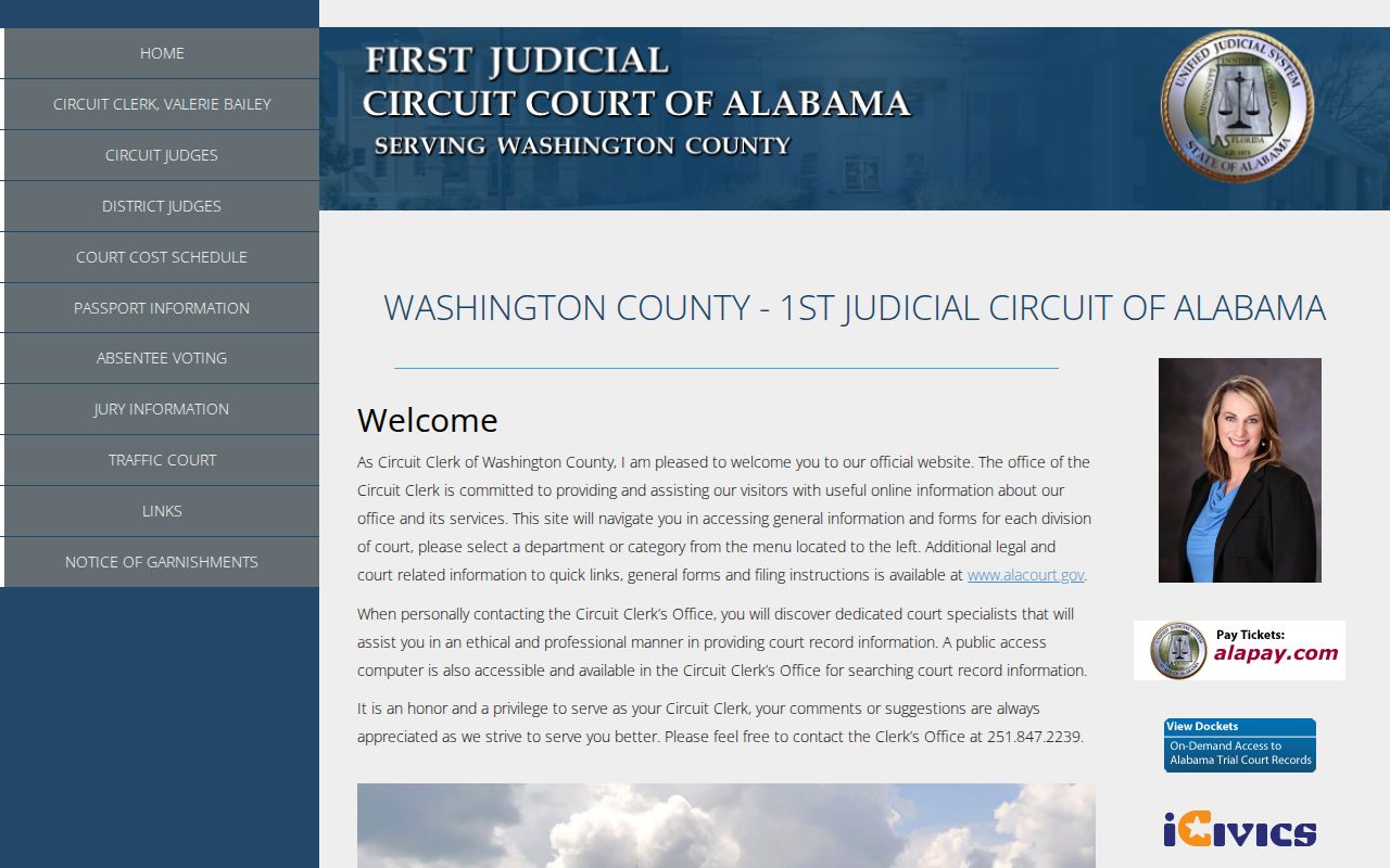 Washington County Court records First Circuit Court homepage